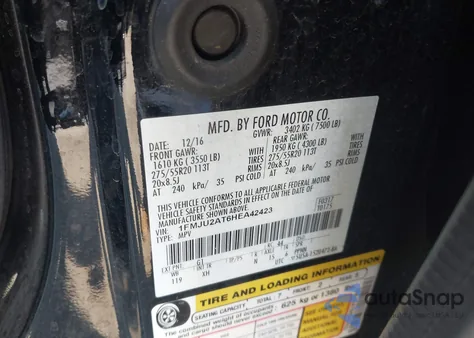 2017 Ford Expedition Limited from USA, damaged, VIN 1FMJU2AT6HEA42423